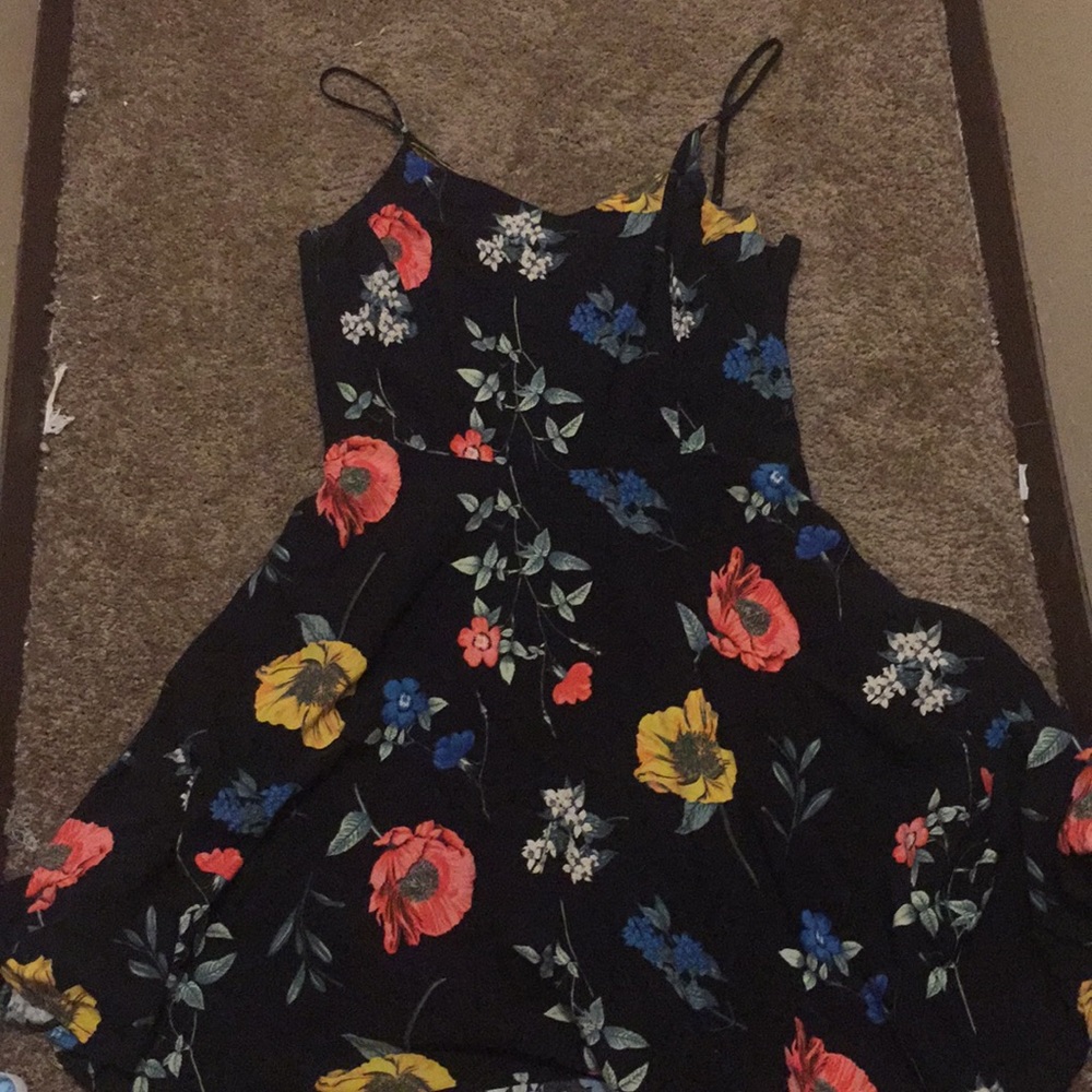 Black dress with flowers